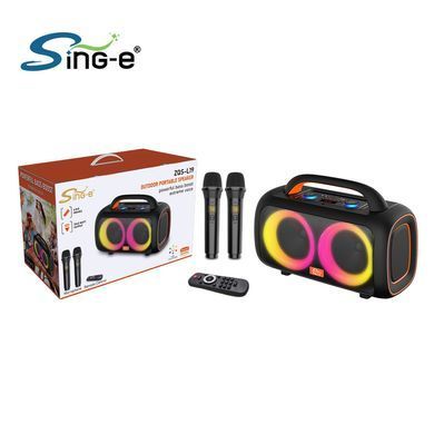 Колонка з мікрофонами Sing-e ZQS-L19 караоке колонка портативна Bluetooth колонка 60W бездротова колонка з мікрофонами