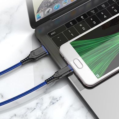 Кабель для зарядки MicroUSB Android BOROFONE BX67 |1м| Синій