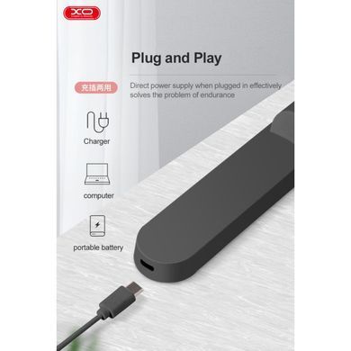 Акумуляторна магнітна LED лампа сенсорна XO YH08A 1200mAh Чорний