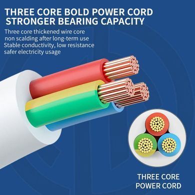 Подовжувач мережевий фільтр 5 м на 6 розеток + 4USB + 2Type-C F183PD Чорний