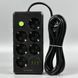 Подовжувач мережевий переноска 6м на 6 розеток + 3USB UA Power F17U Чорний 48636
