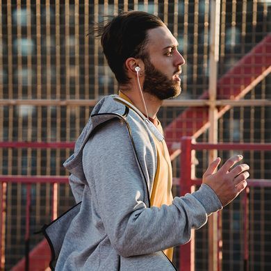 Бездротові навушники з мікрофоном вакуумні bluetooth для бігу для спорту з MicroSD картою пам'яті HOCO ES62 Pretty Чорний