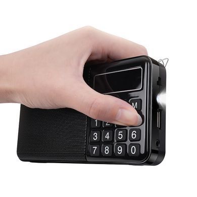Портативне радіо з Bluetooth, FM, AM, MP3 та ліхтариком HOCO HI50 Чорний
