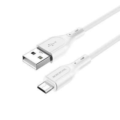 Кабель для зарядки MicroUSB Android BOROFONE BX66 1м Білий