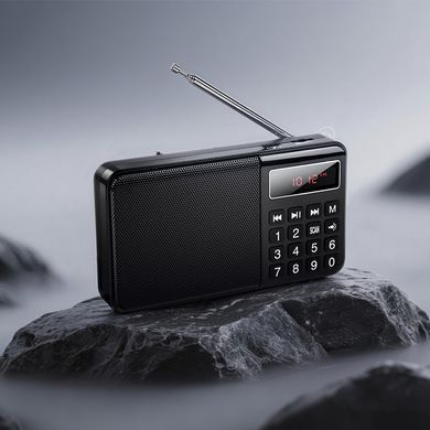 Портативне радіо з Bluetooth, FM, AM, MP3 та ліхтариком HOCO HI50 Чорний