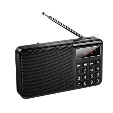 Портативне радіо з Bluetooth, FM, AM, MP3 та ліхтариком HOCO HI50 Чорний