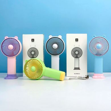 Портативний вентилятор YM88153 Mini з вбудованим акумулятором Блакитний 48379