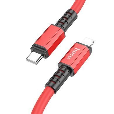 Кабель для телефона із швидкою зарядкою Type-C to Lightning Apple iPhone HOCO X85 Strength 100см 20W Червоний