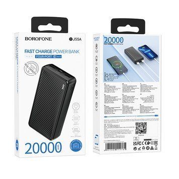 Павербанк повербанк 20000mAh BOROFONE BJ55A 2USB, 10W Чорний