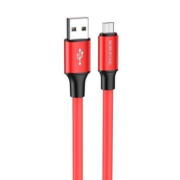 Кабель для зарядки MicroUSB Android BOROFONE BX82 1м/2.4A Червоний