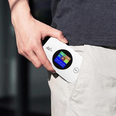 Портативний модем MF968 з LCD-дисплеєм 4G LTE роутер 3000mAh 150Mbps Білий