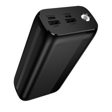 Павербанк 30000mAh з вбудованим ліхтарем BOROFONE BJ86A 2USB Чорний
