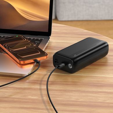 Павербанк 30000mAh з вбудованим ліхтарем BOROFONE BJ86A 2USB Чорний