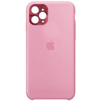 Силіконовий Чохол на iPhone 11 Pro 5.8" Metal Camera Lens Рожевий