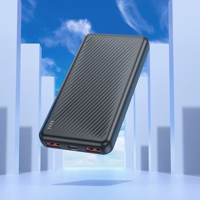 Павербанк повербанк зі швидкою зарядкою 22.5W BOROFONE BJ56 2USB/Type-C, 10000mAh Чорний