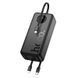Павербанк зі швидкою зарядкою 22.5W та вбудованими кабелями Lightning/Type-C 30000mAh HOCO J132B 22.5W+PD20W Чорний