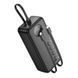 Павербанк зі швидкою зарядкою 22.5W та вбудованими кабелями Lightning/Type-C 30000mAh HOCO J132B 22.5W+PD20W Чорний