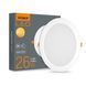 Стельовий LED світильник VIDEX вбудований, круглий Back 26W, 5000K, 220V Білий DLBR-265
