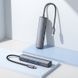 Перехідник адаптер USB-hub хаб 4-в-1 BOROFONE DH12 Type-C to USB3.0*4, 0.2M Сірий