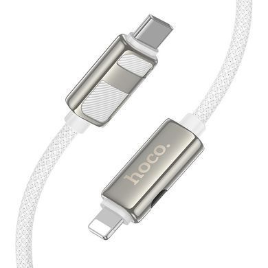 Кабель для швидкої зарядки та передачі даних Type-C на Lightning HOCO U137 27W, 1.2 м Білий