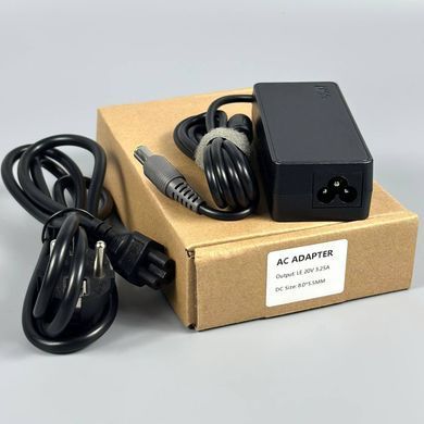 Мережевий зарядний пристрій&nbsp;для ноутбука LENOVO 8.0&times;5.5мм, 65W, 20V/3.25A Чорний 60631