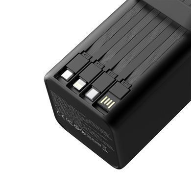 Павербанк 50000 mAh з швидкою зарядкою 22.5W XO PR286 повербанк 50000mAh повер банк з ліхтарем power bank з кабелями