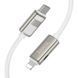 Кабель для швидкої зарядки та передачі даних Type-C на Lightning HOCO U137 27W, 1.2 м Білий