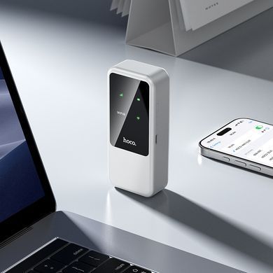 Портативний Wi-Fi роутер HOCO HI42 150Mbps, 2&times;2000mAh Білий