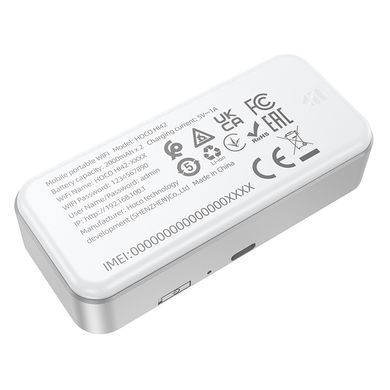 Портативний Wi-Fi роутер HOCO HI42 150Mbps, 2&times;2000mAh Білий