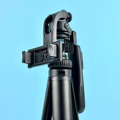 Монопод-трипод для селфі тринога з пультом ДК C05 Long Aluminum |360&deg;, 2м, 65&ndash;95 мм| Чорний 48604