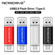 Металева USB Флешка 2в1 256GB Type-C/USB 2.0 для телефону/комп'ютера OTG MicroDrive Сірий