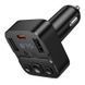 Автомобільний FM-трансмітер модулятор зі швидкою зарядкою HOCO E87 Delta 35W 2USB + Type-C Чорний
