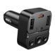 Автомобільний FM-трансмітер модулятор зі швидкою зарядкою HOCO E87 Delta 35W 2USB + Type-C Чорний