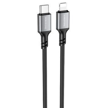 Кабель для зарядки із швидкою зарядкою Type-C to Lightning Apple BOROFONE BX83 1м/PD 20W Чорний