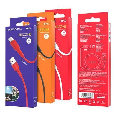 Кабель для зарядки MicroUSB Android BOROFONE BX30 1м Чорний