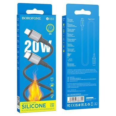 Кабель для зарядки із швидкою зарядкою Type-C to Lightning Apple BOROFONE BX83 1м/PD 20W Чорний