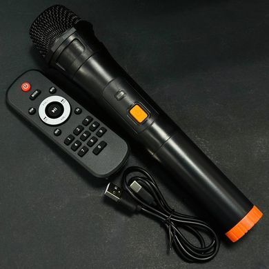 Безпровідна караоке колонка з мікрофоном, пультом та RGB-підсвічуванням Sing-e ZQS8210 Чорний 38596
