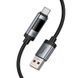 Кабель USB to Type-C з підтримкою швидкої зарядки 100W та цифровим дисплеєм HOCO U148 1.2м Чорний