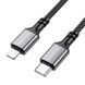 Кабель для зарядки із швидкою зарядкою Type-C to Lightning Apple BOROFONE BX83 1м/PD 20W Чорний