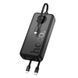 Павербанк зі швидкою зарядкою 22.5W та вбудованими кабелями Lightning/Type-C 20000mAh HOCO J132A 22.5W+PD20W Чорний