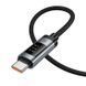 Кабель USB to Type-C з підтримкою швидкої зарядки 100W та цифровим дисплеєм HOCO U148 1.2м Чорний