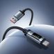 Кабель USB to Type-C з підтримкою швидкої зарядки 100W та цифровим дисплеєм HOCO U148 1.2м Чорний