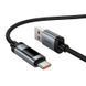 Кабель USB to Type-C з підтримкою швидкої зарядки 100W та цифровим дисплеєм HOCO U148 1.2м Чорний
