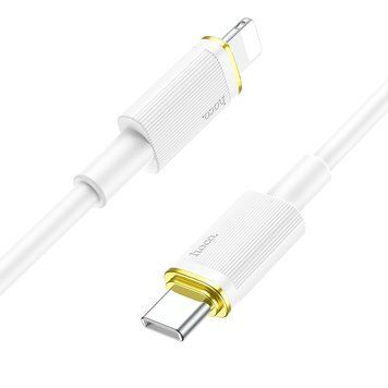 Кабель c поддержкой быстрой зарядки Apple iPhone Type-C to Lightning HOCO U109 1.2M, 20W Білий
