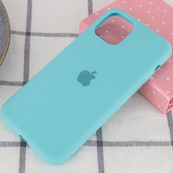 Силіконовий Чохол на iPhone 13 Pro 6.1" із закритим низом Silicone Case 100% Original Блакитний