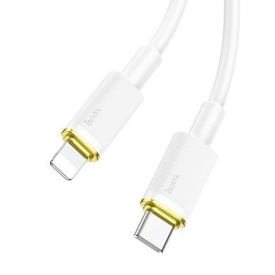 Кабель c поддержкой быстрой зарядки Apple iPhone Type-C to Lightning HOCO U109 1.2M, 20W Білий