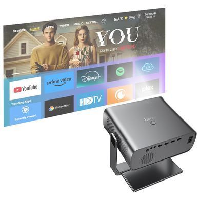 Смарт-проєктор HOCO DT5 1080P Android версія з електричним фокусуванням Сірий