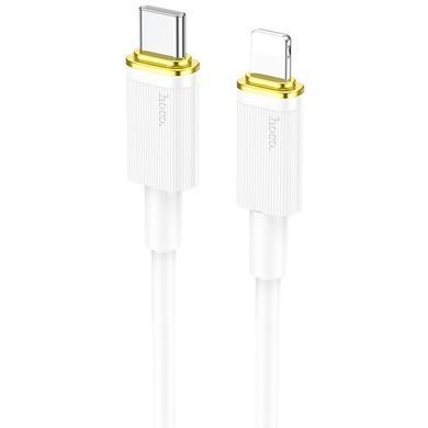 Кабель c поддержкой быстрой зарядки Apple iPhone Type-C to Lightning HOCO U109 1.2M, 20W Білий