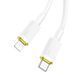 Кабель c поддержкой быстрой зарядки Apple iPhone Type-C to Lightning HOCO U109 1.2M, 20W Білий