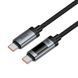 Кабель Type-C to Type-C з швидкою зарядкою 240W та цифровим дисплеєм HOCO U148 1.2м Чорний
